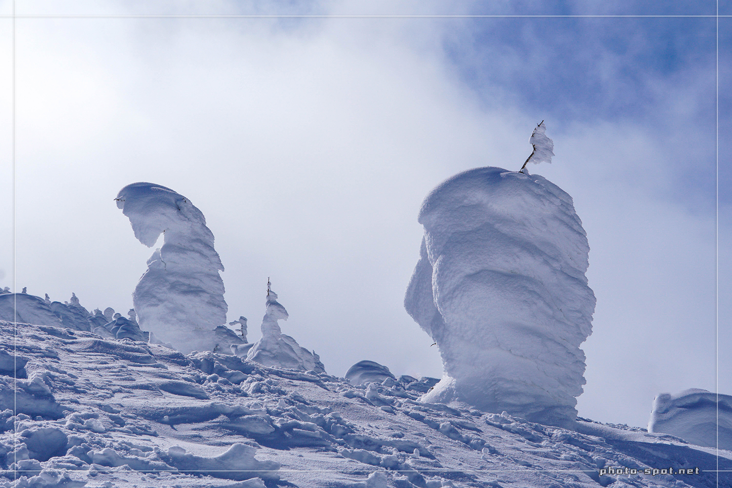山形蔵王の樹氷。間近で見る巨大なスノーモンスター