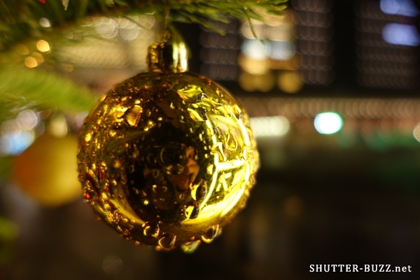 水玉と玉ボケ写真。雨上がりに出来た１枚。